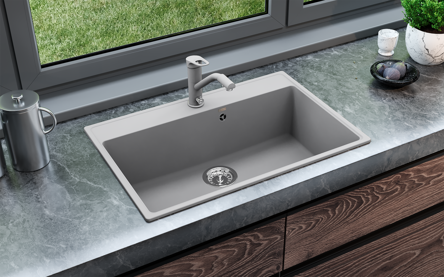 Мойка ULGRAN Quartz уголь (Forte 760-07) - фото 2