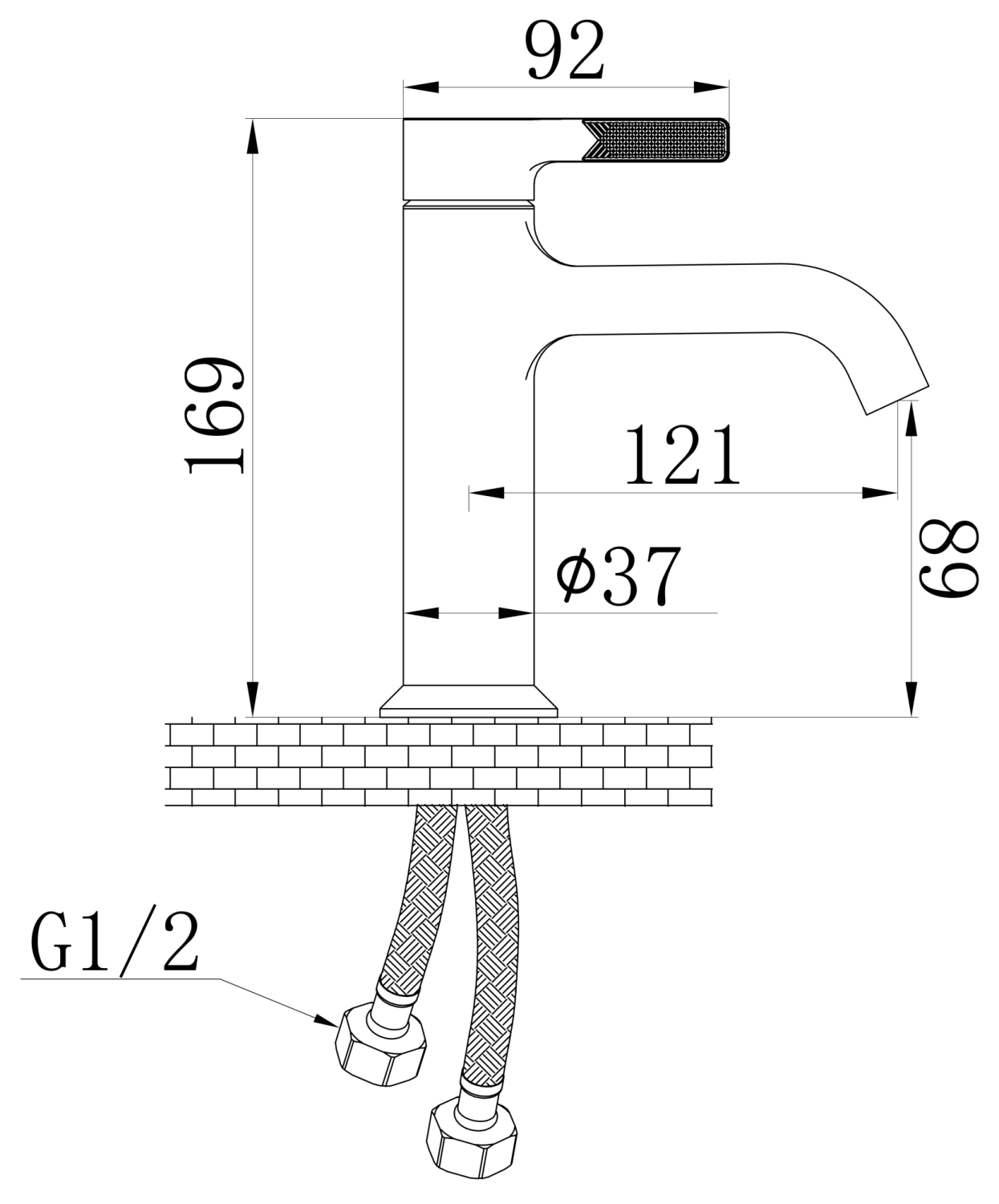 Смеситель для раковины Savol (S-AF5501H) - фото 2