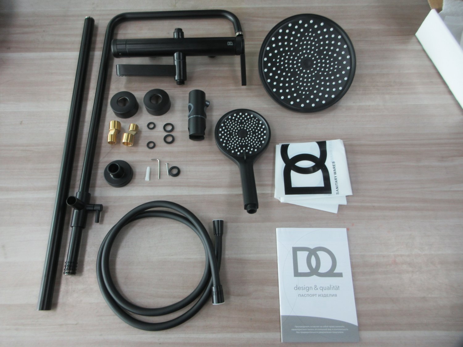 Душевая система со смесителем DQ Bonn черный (DA1703705) - фото 4