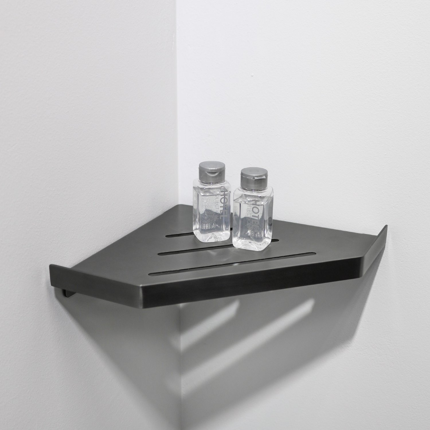 Полка угловая одноэтажная Fixsen Hi-Tech графит (FX-841F) - фото 2