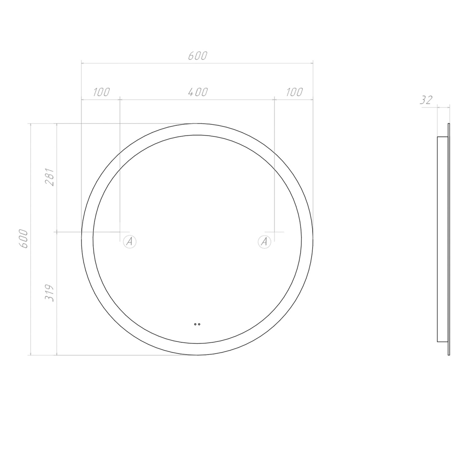 Зеркало VIGO Otti Classic 600 (83) - фото 3