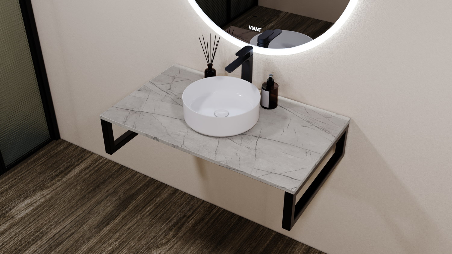 Кронштейн VIANT П-образный черный, комплект 2 шт. (VKRCH4523-P) - фото 2