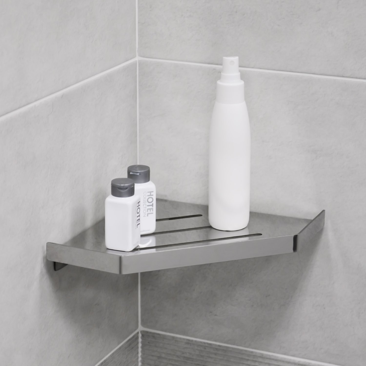 Полка угловая одноэтажная Fixsen Hi-Tech хром (FX-841) - фото 2