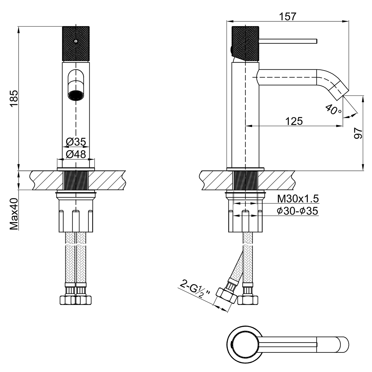 Смеситель Lemark Karelia для раковины (LMF-2012S-GM) - фото 2