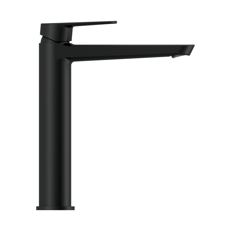 Смеситель для раковины CERSANIT LARA высокий однорычажный черный (68154) - фото 6