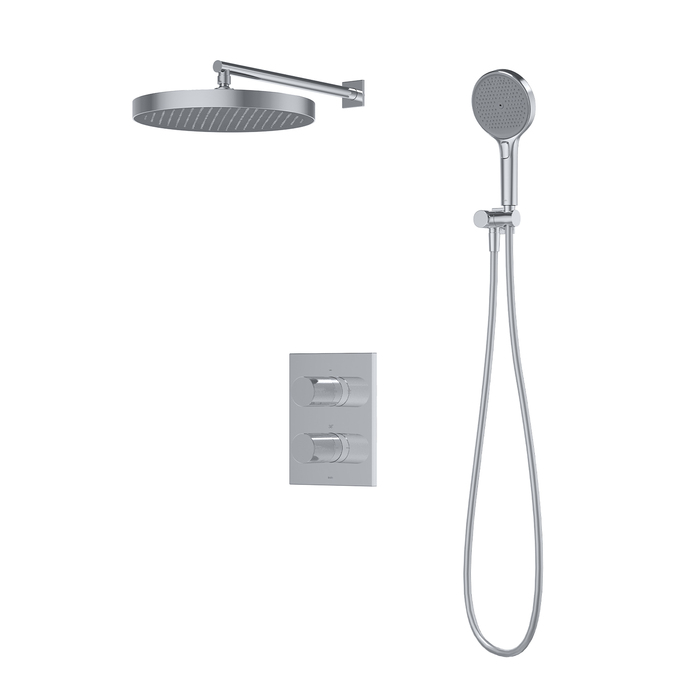 Душевая система IDDIS Duna с тропическим и ручным душем, с термостатом, глянцевый хром (DUNSB0Ti67)