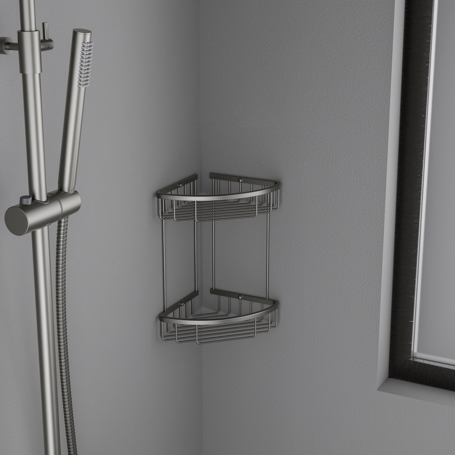 Полка угловая двойная Timo Saona черное золото (13082/18) - фото 2