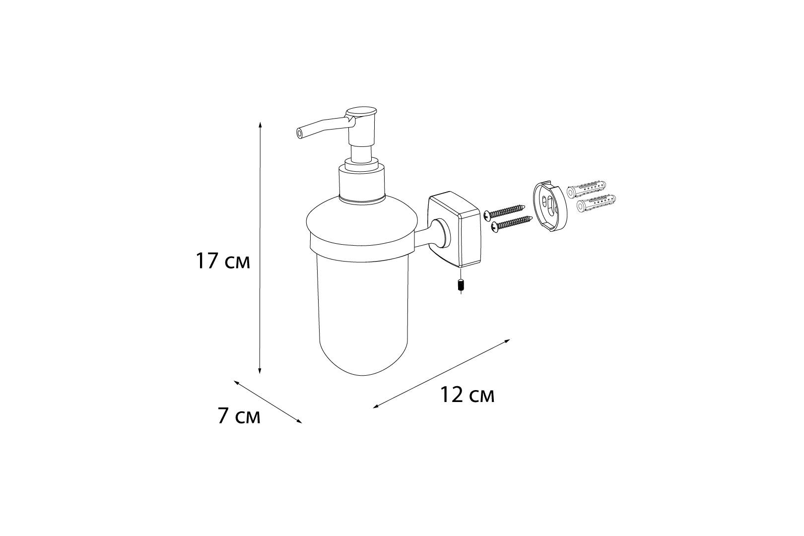 Дозатор жидкого мыла FIXSEN Kvadro (FX-61312) - фото 5
