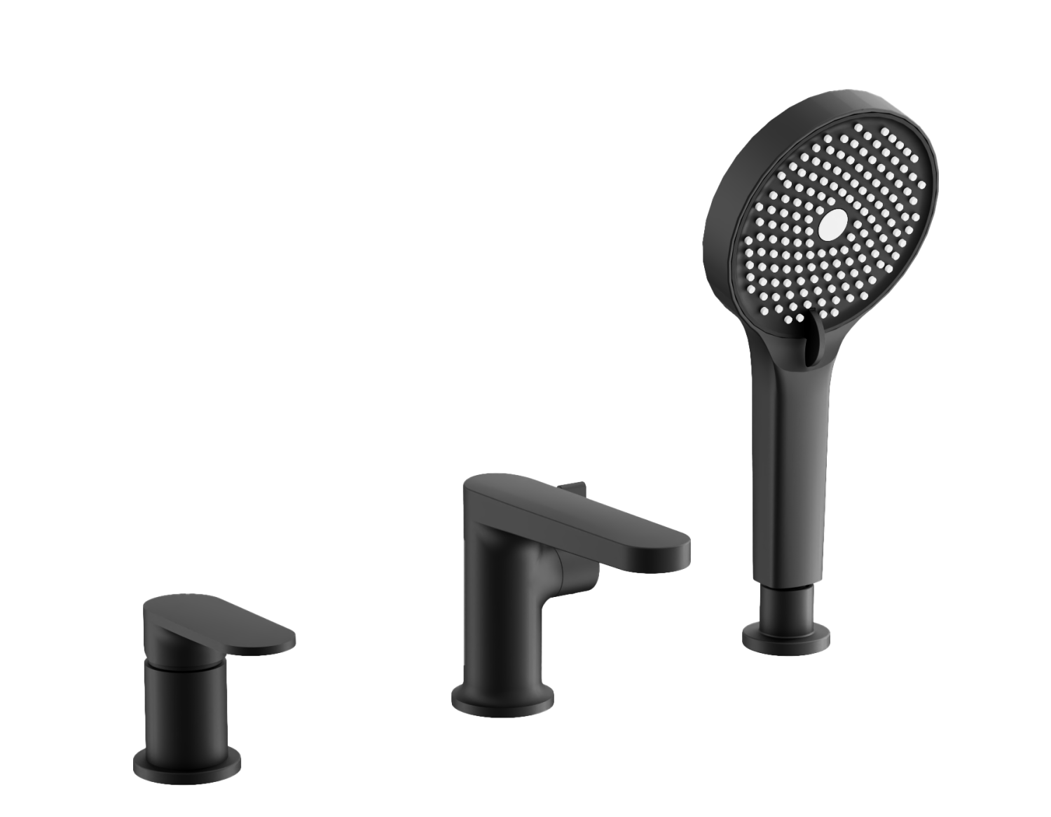 Смеситель для ванны BELZ на борт черный (B66713-7) - фото 1