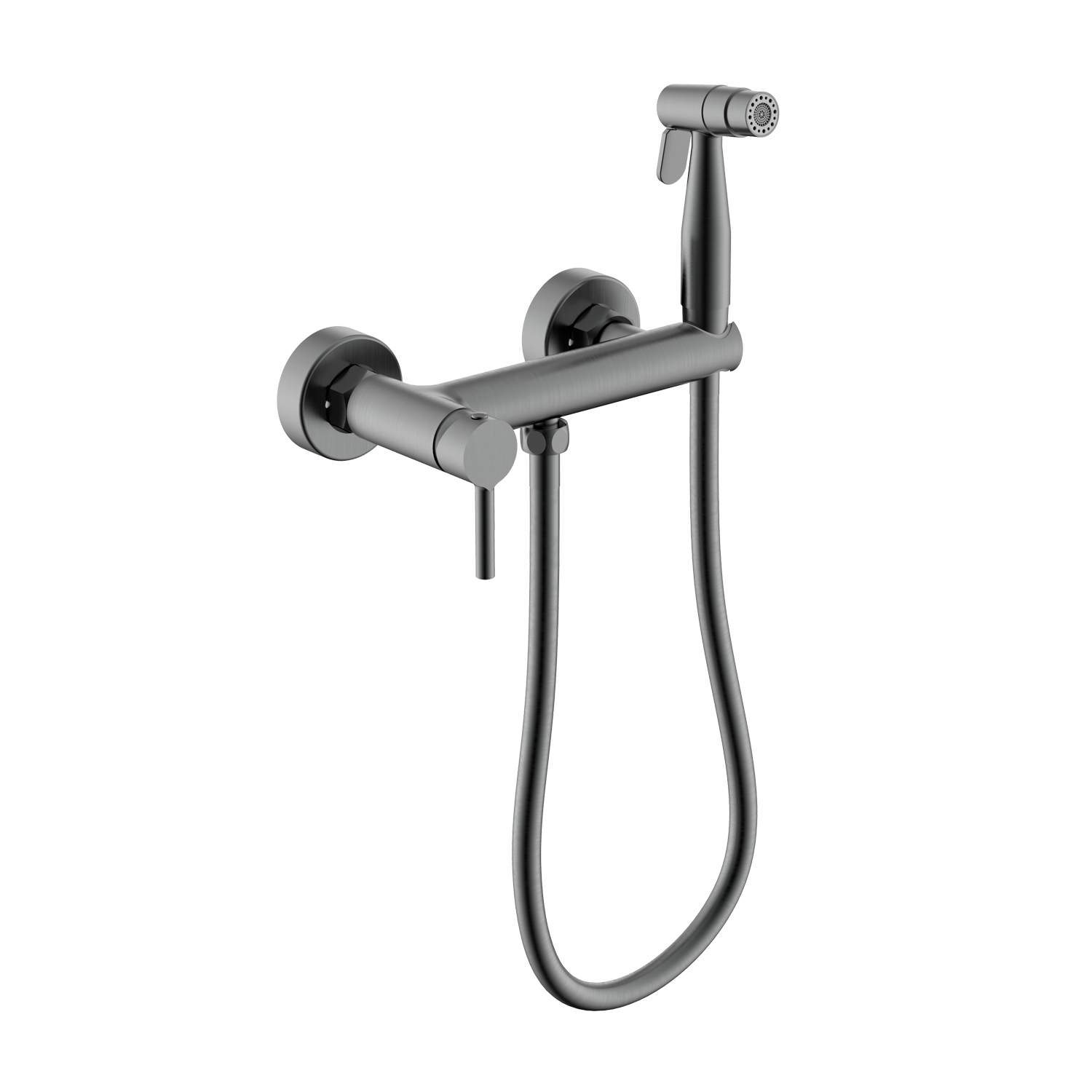 Смеситель Raglo с гигиеническим душем настенный, графит (R20.51.09) - фото 1