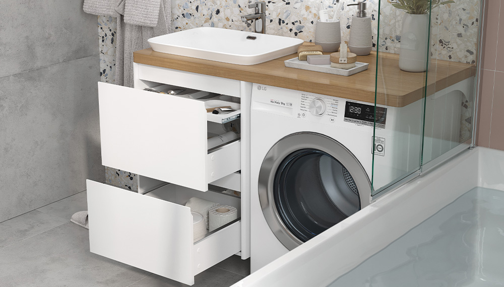 Тумба подвесная Velvex Klaufs 56*60.2Y (белый) под столешницу (tp.KLA.56.2Y) - фото 3