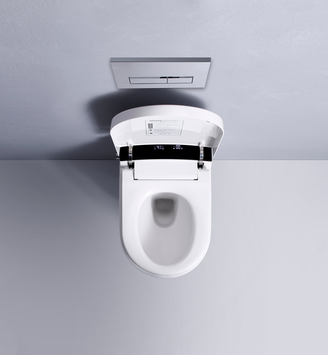 Электронный унитаз-биде подвесной с инсталляцией и черной матовой кнопкой TIMO (TЕ-751B) - фото 2