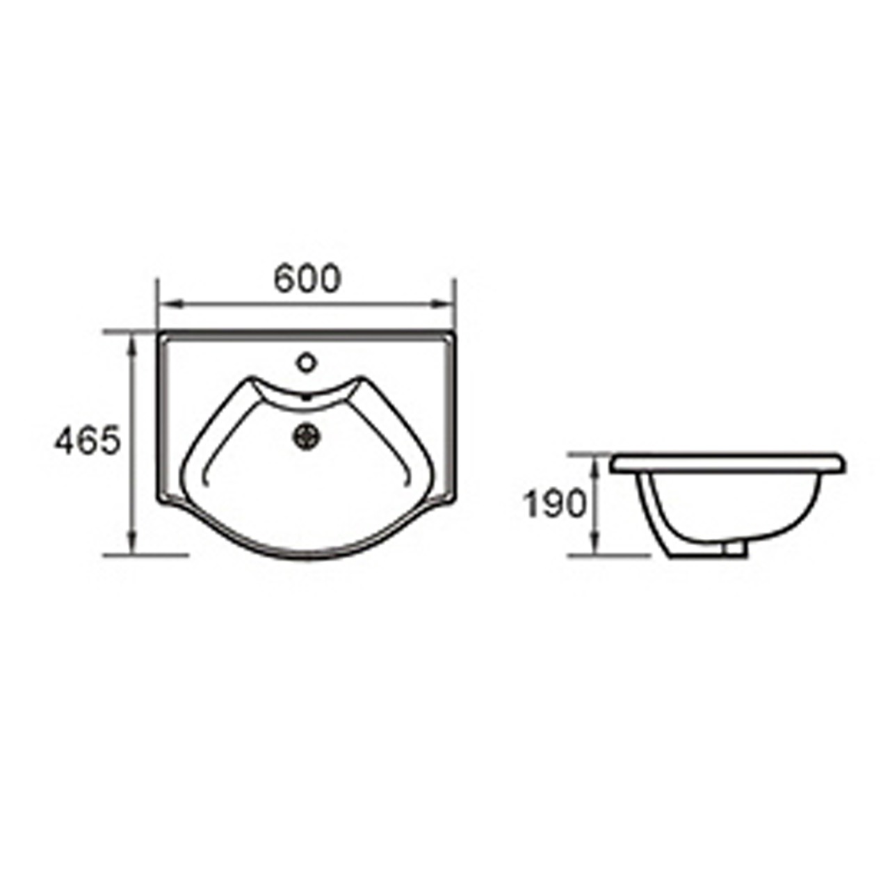 Умывальник RUNO Тау 60 (Taurus 60) (00-00005142) - фото 5