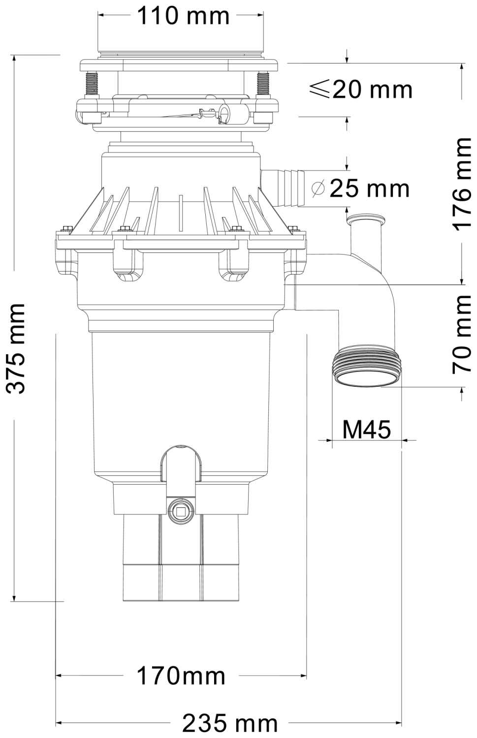 Измельчитель пищевых отходов Fmark (FCD-703) - фото 7