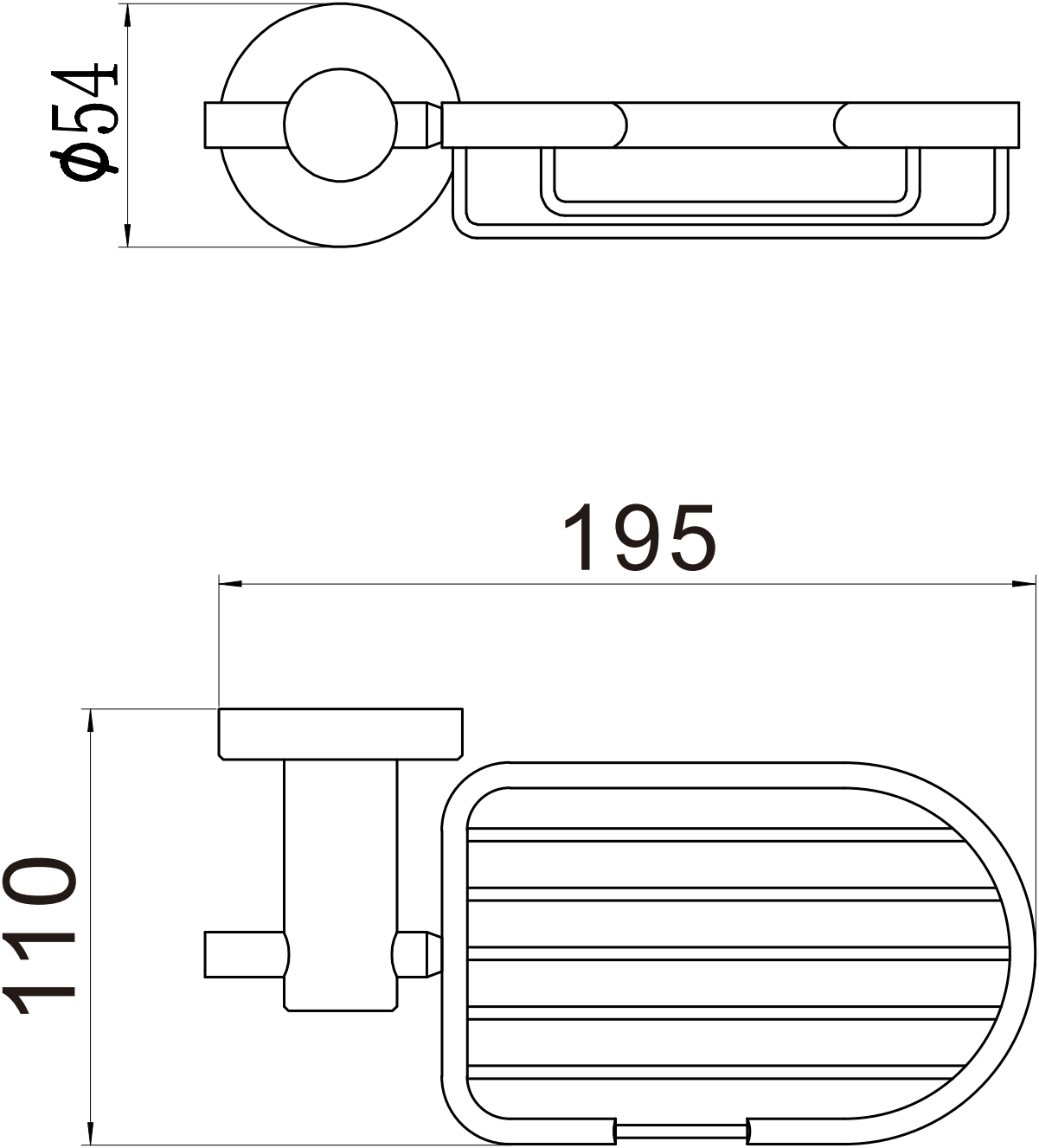 Мыльница решетка настенная Savol (S-005632C) - фото 2
