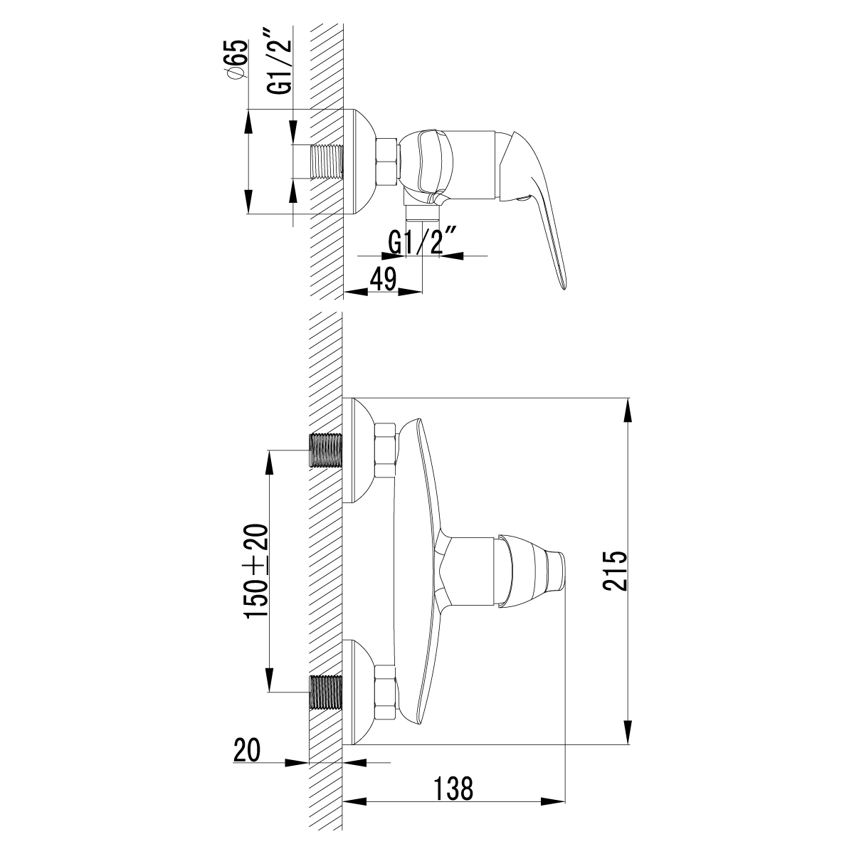 Смеситель для душа Lemark Plus Advance (LM1203C) Смеситель для душа Lemark Plus Advance (LM1203C) - фото 2
