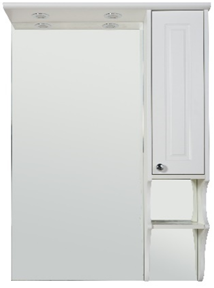 Зеркало RUSH со шкафчиком DEVON 65 Белый матовый, правый (DEM75165W) - фото 1