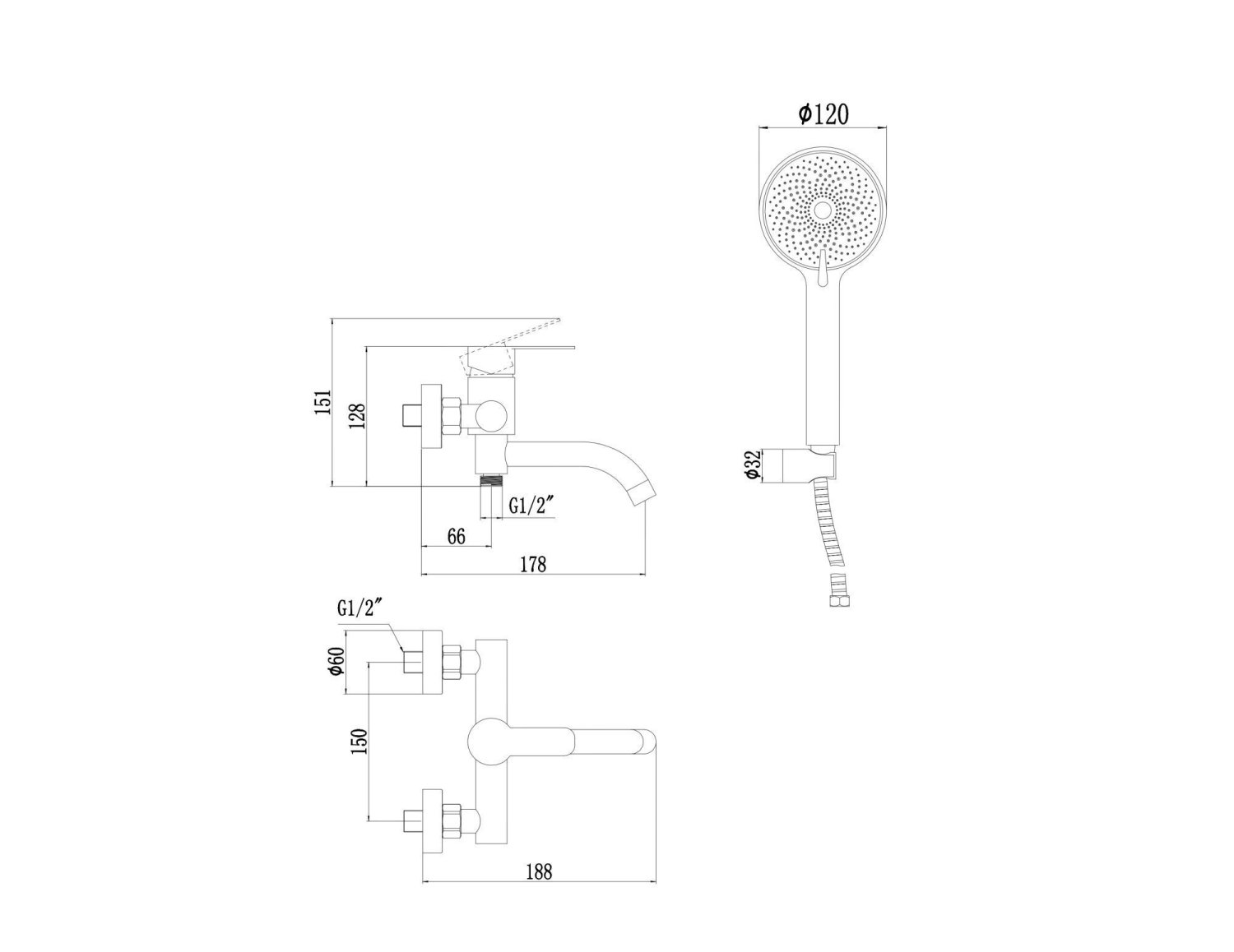 Смеситель для ванны Fmark (FS8206Q) - фото 3