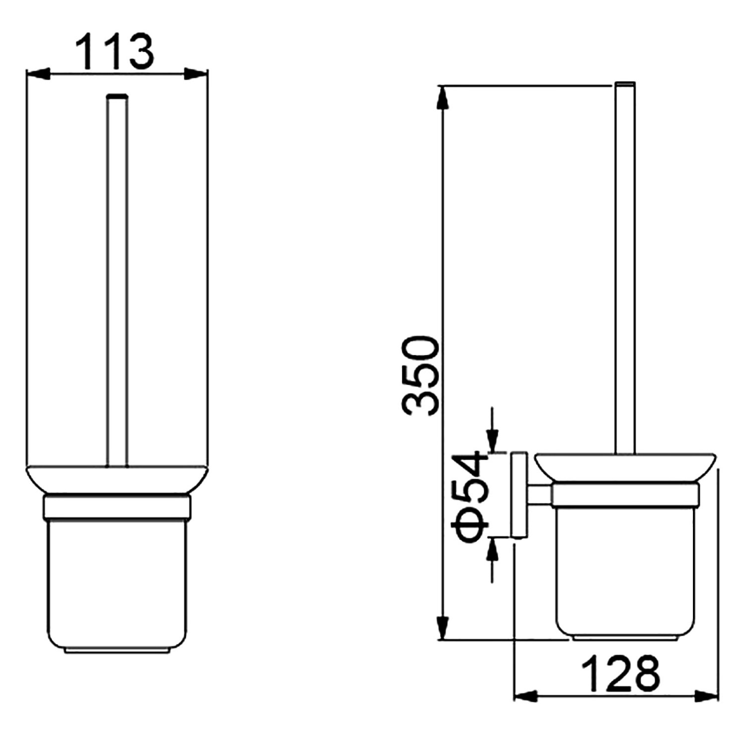 Щетка для туалета Timo Saona (13061/17) золото матовое - фото 2