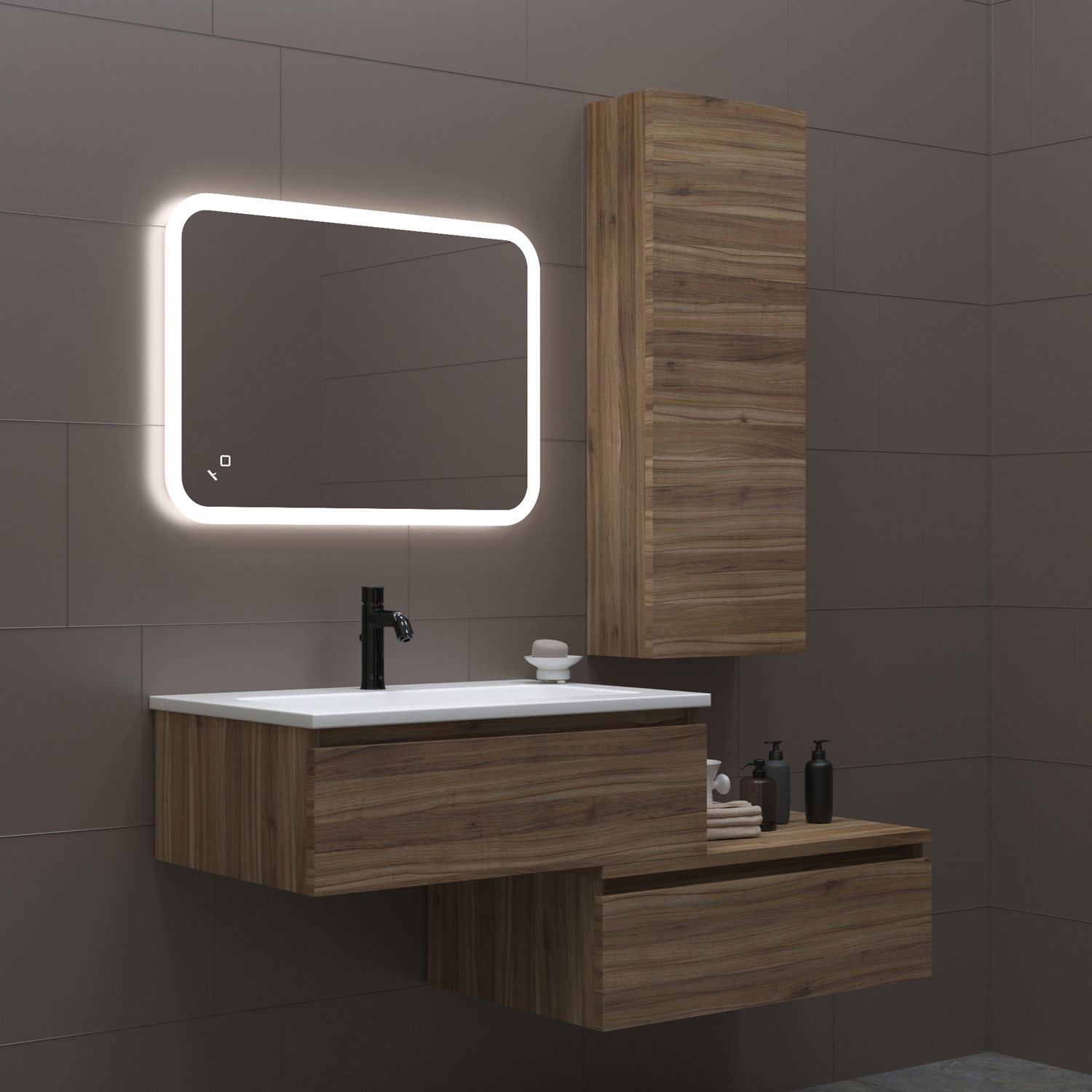 Зеркало MIXLINE "Колорит" ЭКОНОМ 500*600 (ШВ) сенсорный выкл,светодиодная подсветка,универс.крепеж (557937) - фото 6