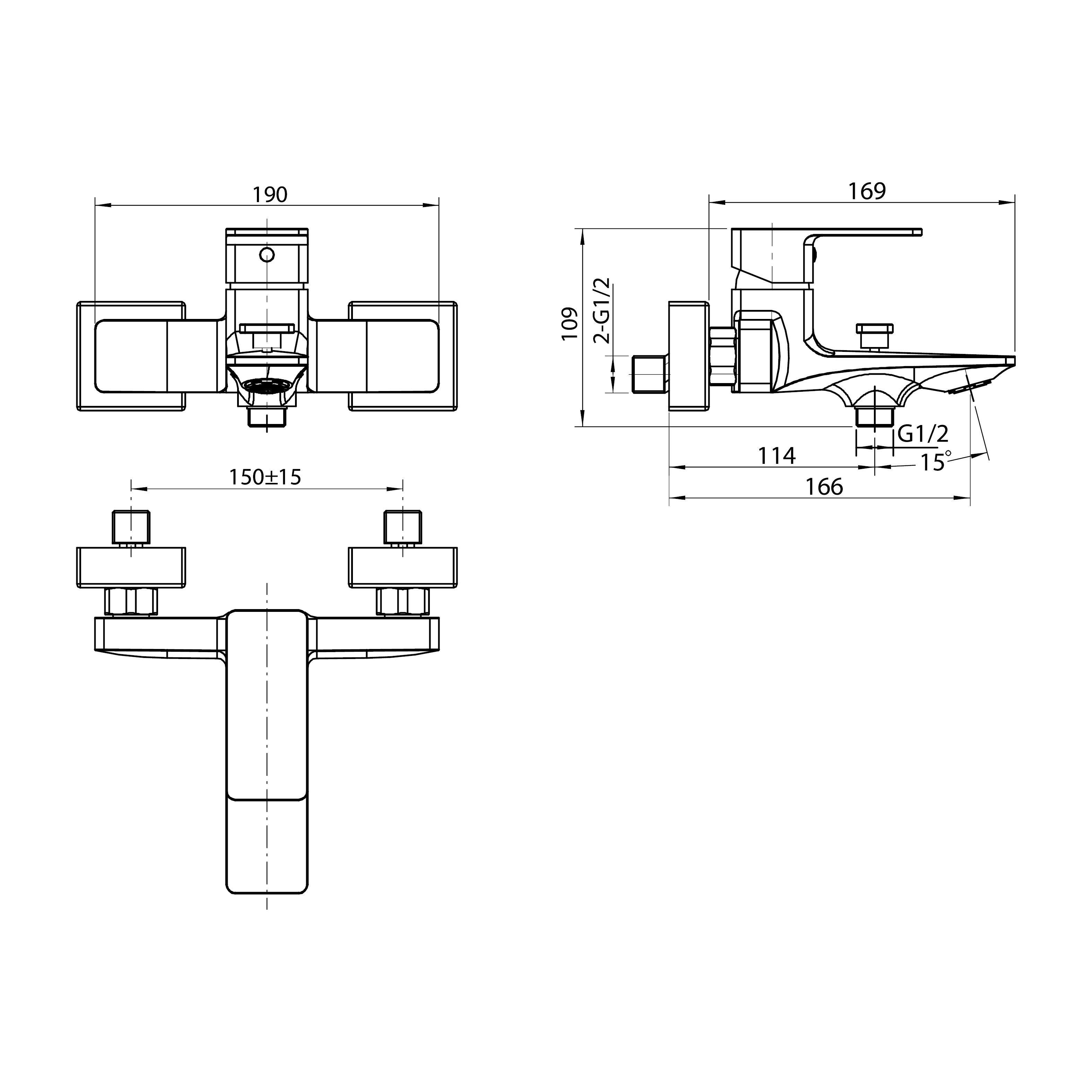 Смеситель для ванны Koller Pool Neon (NN0100) Смеситель для ванны Koller Pool Neon (NN0100) - фото 2