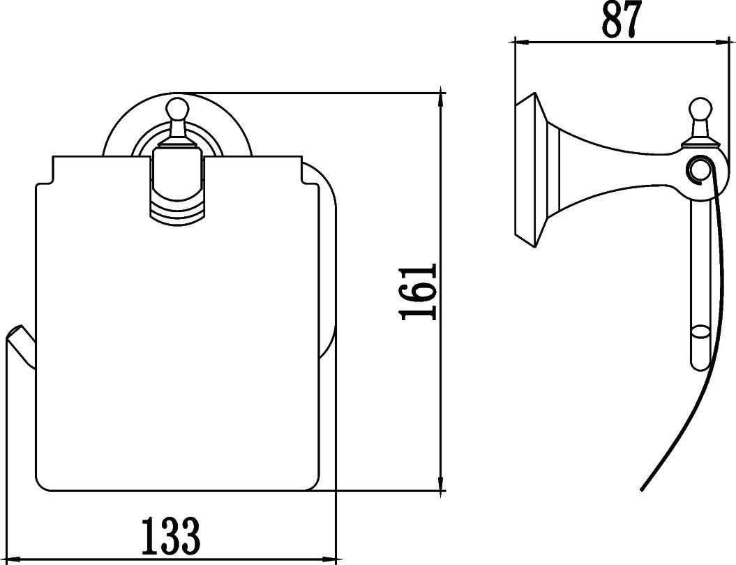 Держатель для туалетной бумаги с крышкой Savol (S-06951W) - фото 2