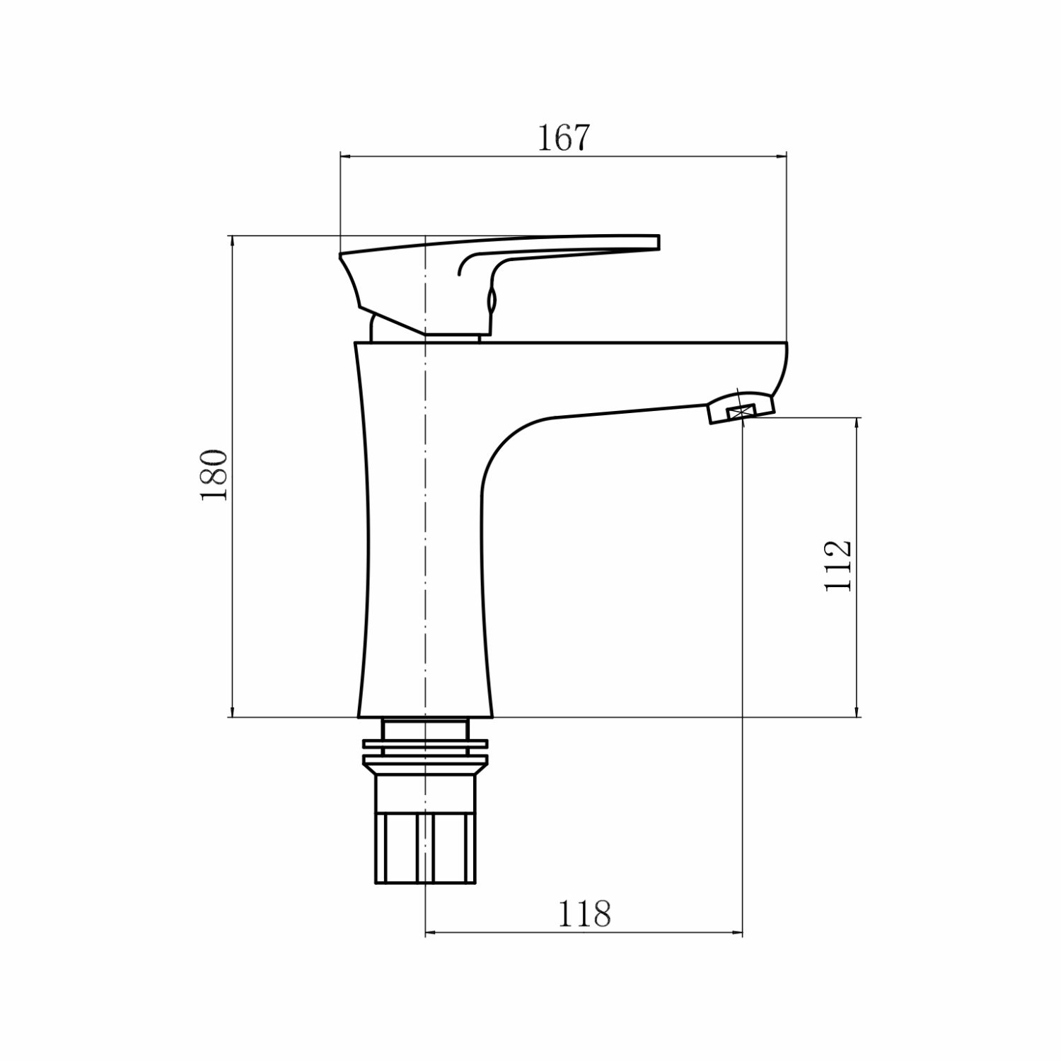 Смеситель для умывальника PLSTART белый (PL1005-8) - фото 2
