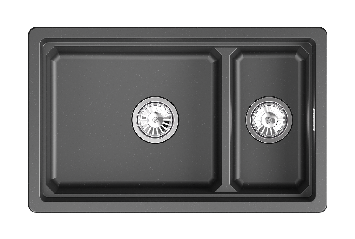 Кухонная мойка GRANULA кварц (7304iU, ШВАРЦ) - фото 2