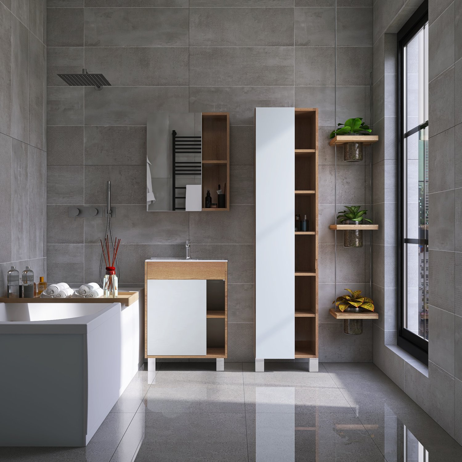 Пенал VIANT "Бостон" правый/левый 300х450х1900 (VBOS450-PEN) - фото 2