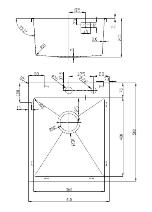 Кухонная мойка D&K нержавеющая сталь графит (DKS415006) Кухонная мойка D&K нержавеющая сталь графит (DKS415006) - фото 9