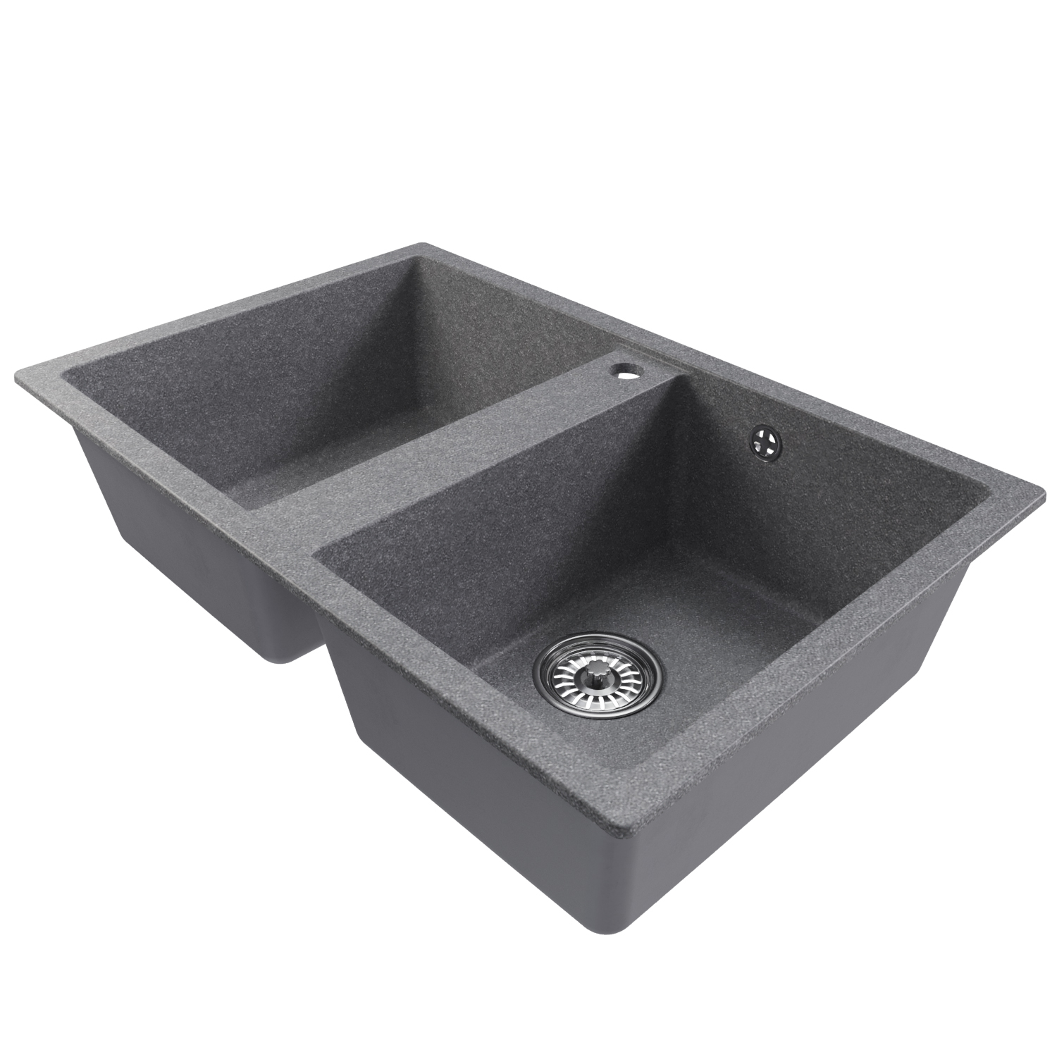 Мойка MIXLINE ML-GM23 двухчашевая  графит (342) 770*500*190мм NEW (552043)
