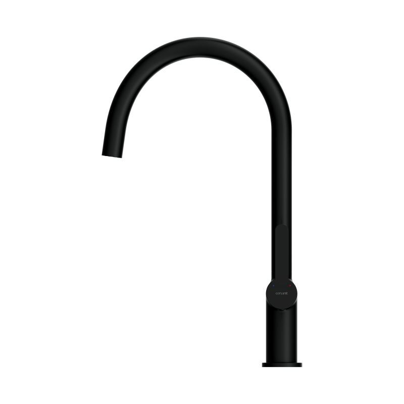Смеситель для кухни CERSANIT OLIVA однорычажный черный (69008) - фото 5