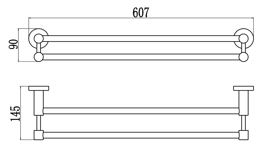 Полотенцедержатель двойной Savol (S-005649Q) - фото 2