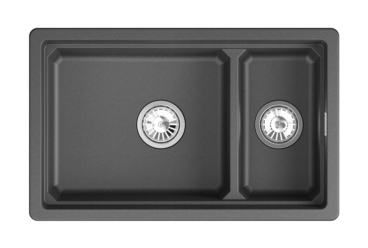 Кухонная мойка GRANULA кварц (7304iU, ЧЁРНЫЙ) - фото 2