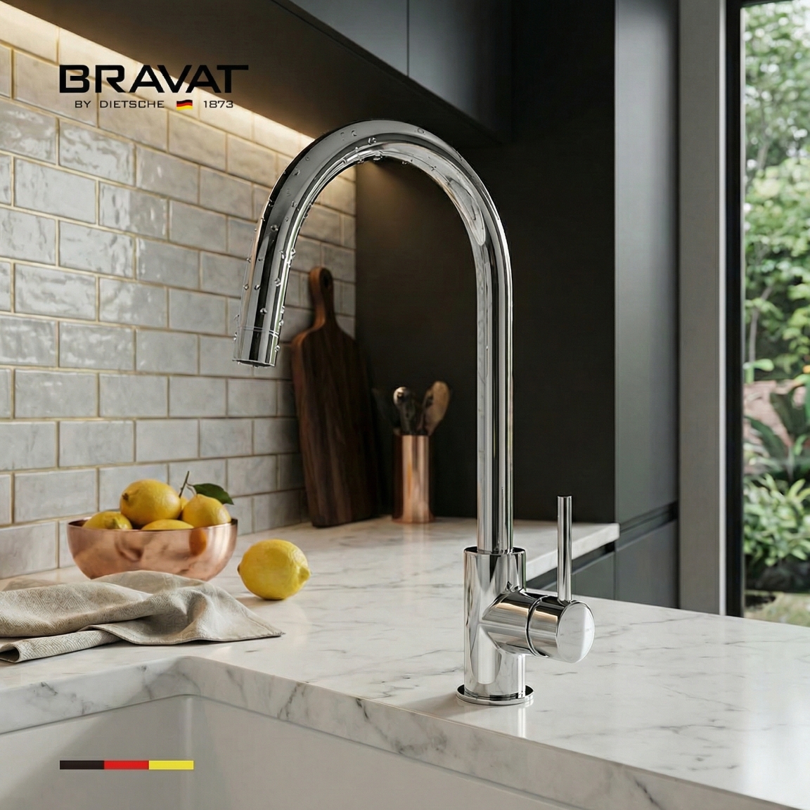 Смеситель для кухни цвет хром BRAVAT (F7799930CP-SW) - фото 6