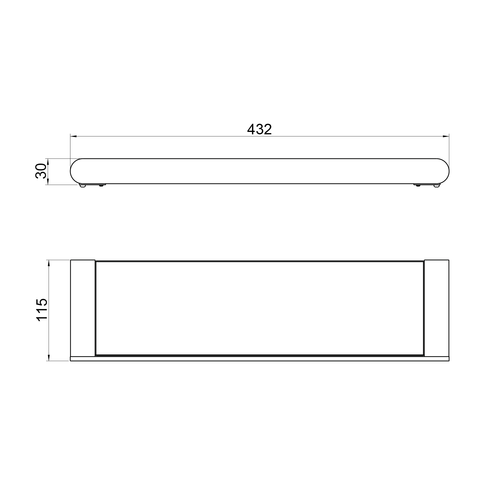 Полка стеклянная Timo Saona золото шлифованное (13072/20) - фото 2