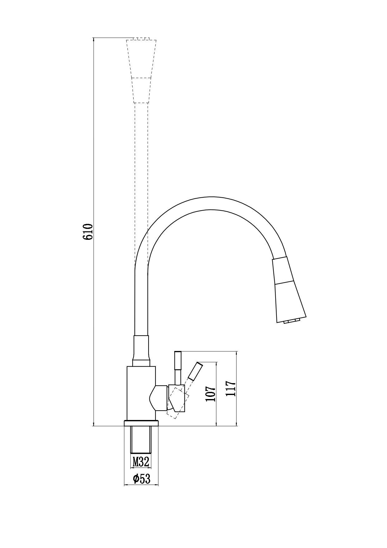 Смеситель для кухонной мойки (S-3002SM-S) - фото 2