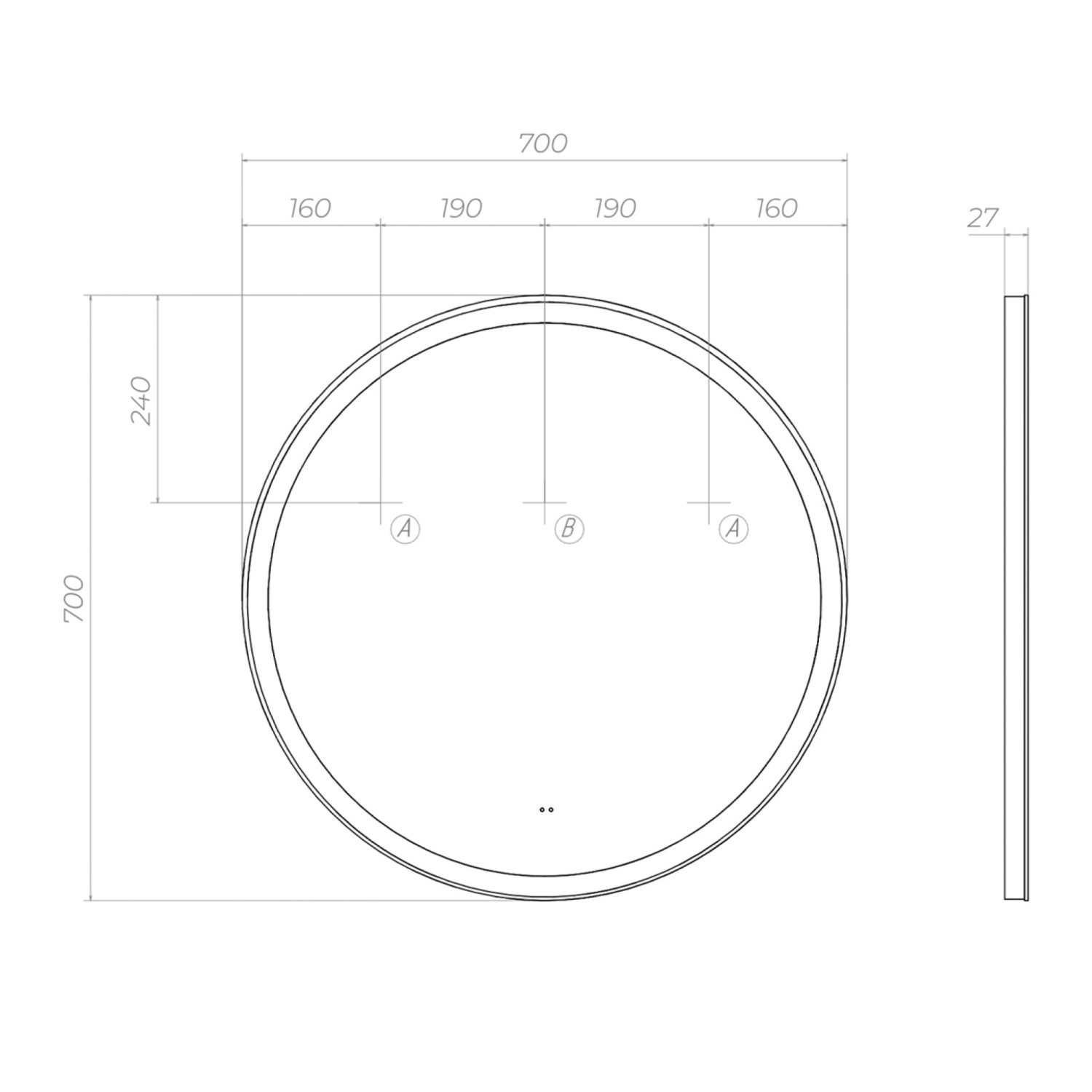 Зеркало VIGO Cosmo Comfort 700 (139) - фото 3