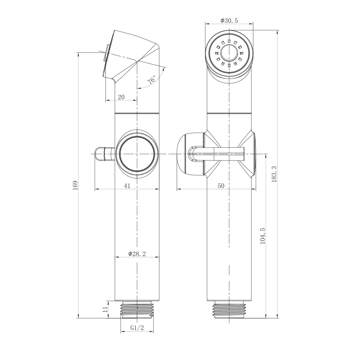 Лейка для гигиенического душа Lemark (LM8075BL) - фото 2