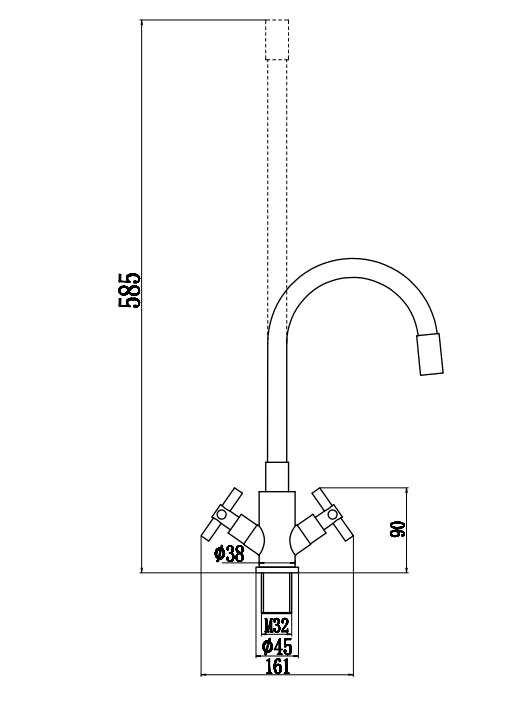 Смеситель Fmark для кухонной мойки (FS8442-01) - фото 2