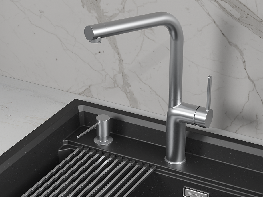 Смеситель для кухни GRANULA (9502, НЕРЖ) - фото 2