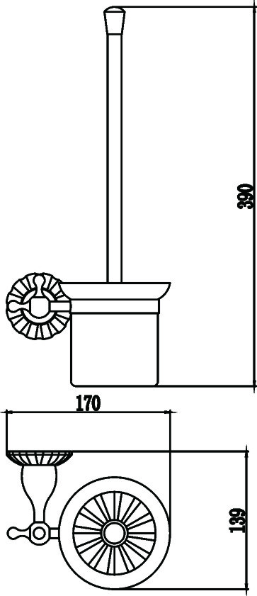 Туалетный ёршик Savol с настенным держателем (S-08994C) - фото 2