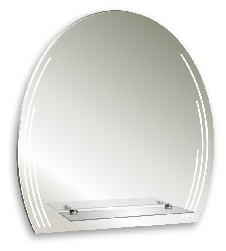 Зеркало SILVER MIRRORS 570*595  с полкой Партер (ФР-00002393) - фото 1