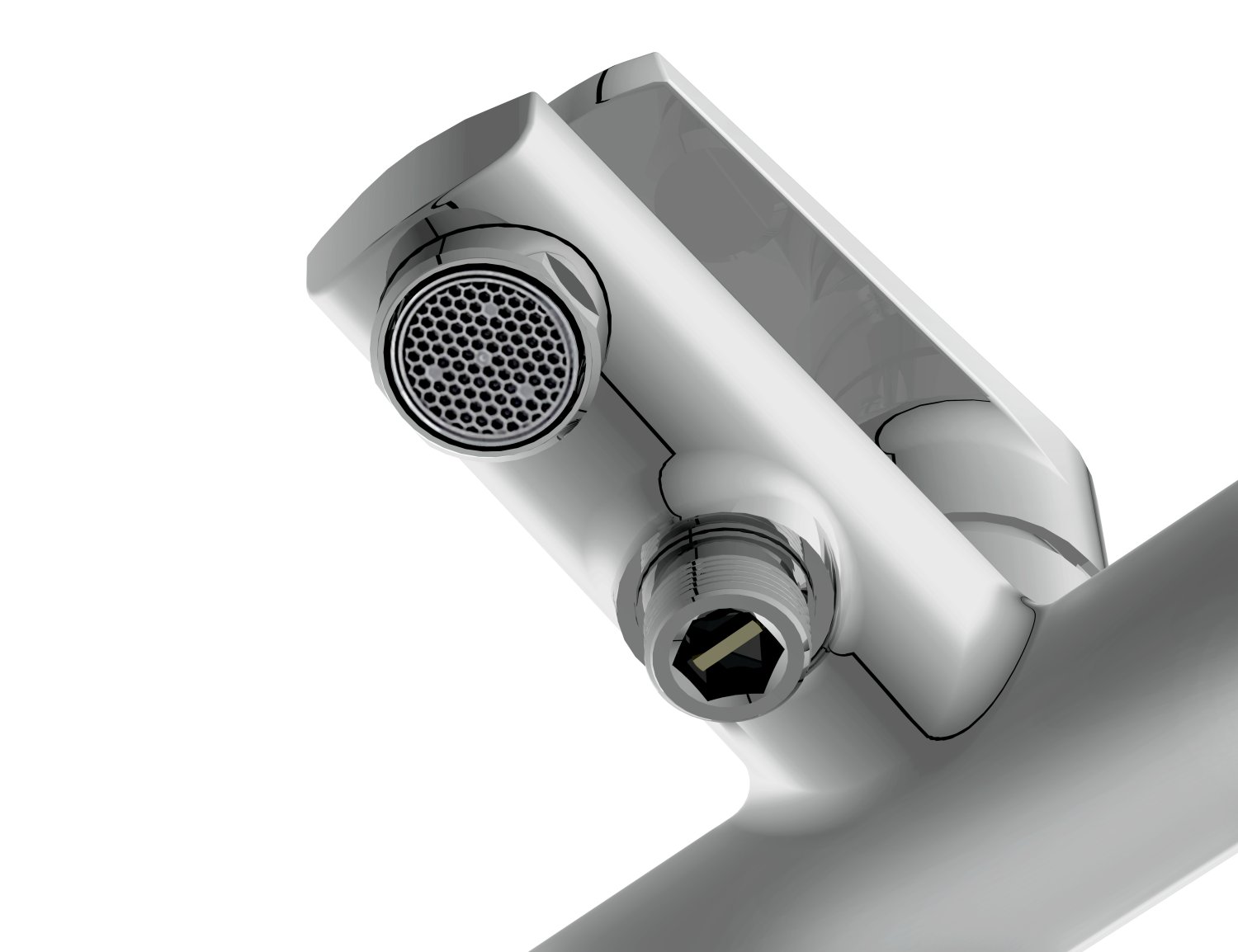 Смеситель для ванны Cersanit MODUO однорычажный хром (64097) - фото 2