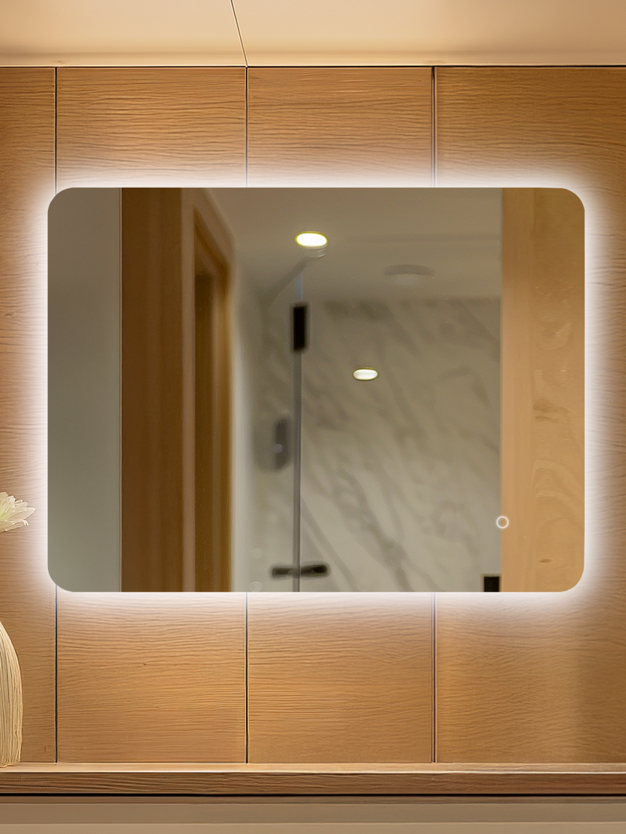 Зеркало DQ Гамбург (Hamburg) Лайт 100х80 с подсветкой/антизапотеванием (DQMHAM10080LTA)