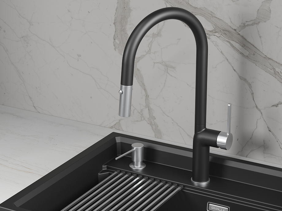 Смеситель для кухни GRANULA (9010, ТУРМАЛИН) - фото 2