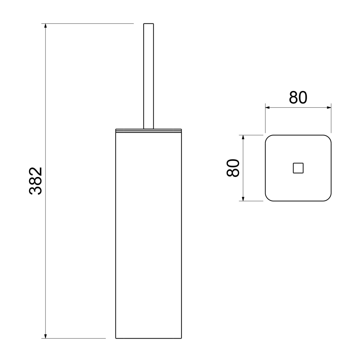 Щетка для туалета напольная Timo Torne черный (43161/03) - фото 2