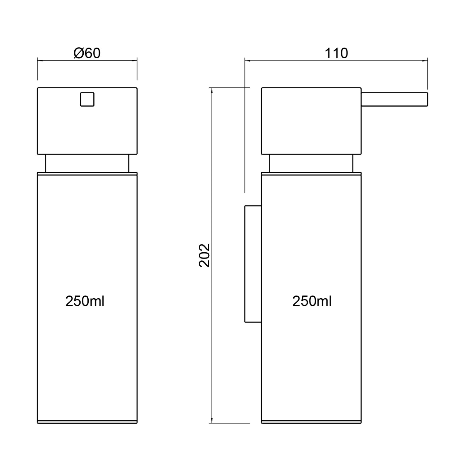 Дозатор Timo Torne черный (43039/03) - фото 2