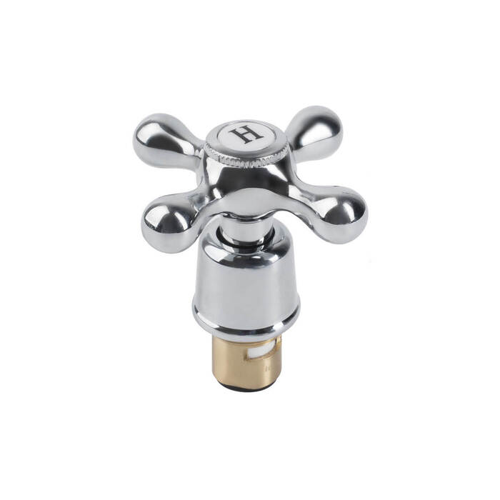 Кран-букса c маховиком в к-те, крест, керамика, цинк. сплав, 180°, G1/2, h=52 мм, IDDIS, 998KR521SM-K - фото 1