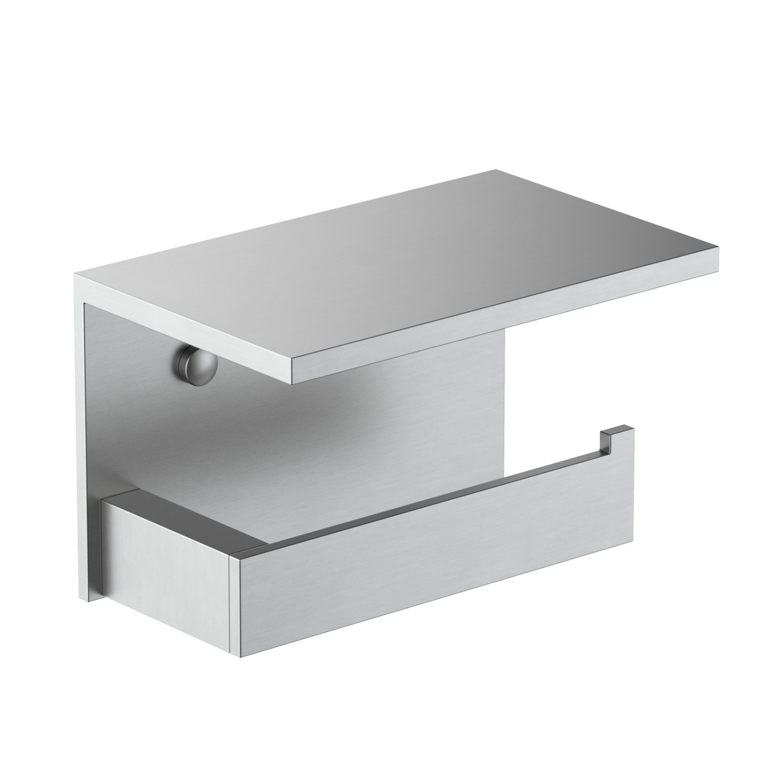 Бумагодержатель с полкой для телефона Timo Petruma никель (15243/13) - фото 1